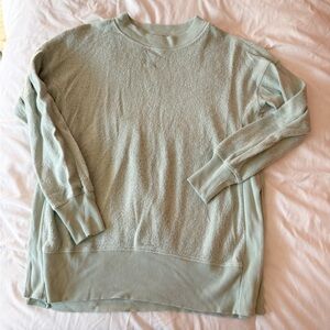 Aerie Mint Green Chilled Out Fuzzy Crewneck Sweatshirt Size XS